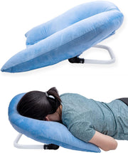 Face Down Pillow After Eye Surgery, Adjustable Height Prone Prone Pillow Face Down Sleep, Retina Lying Pillow, Vitrectomy Macular Hole Retinal Detachment Recovery Equipment Eye Surgery Support - Blue