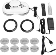 AI Window Cleaning Robot with 5600Pa Suction Dual Spiral Heads, 3 Smart Modes, UPS Safety System, Remote Control for High-Rise & Large Windows (6x4m) - 31*25*16cm