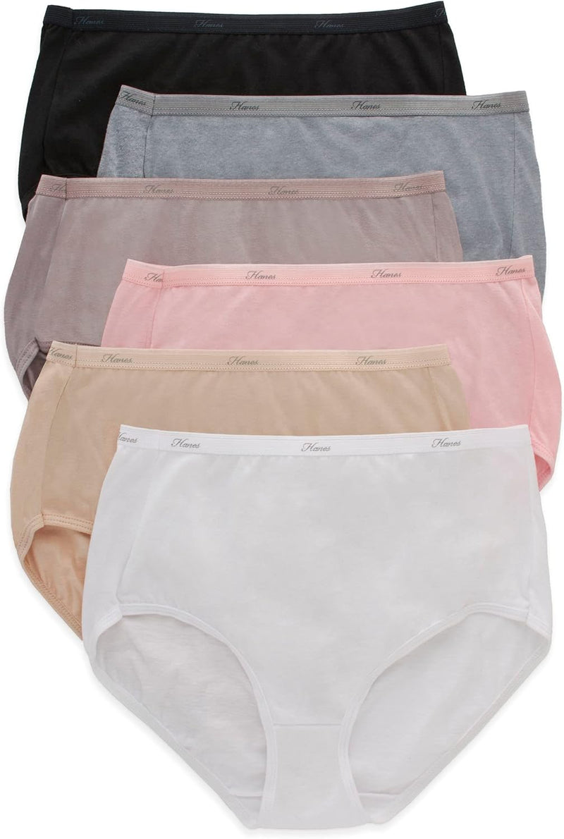 Women's HANES PP40 Brief - 6 Pack - Body Tones
