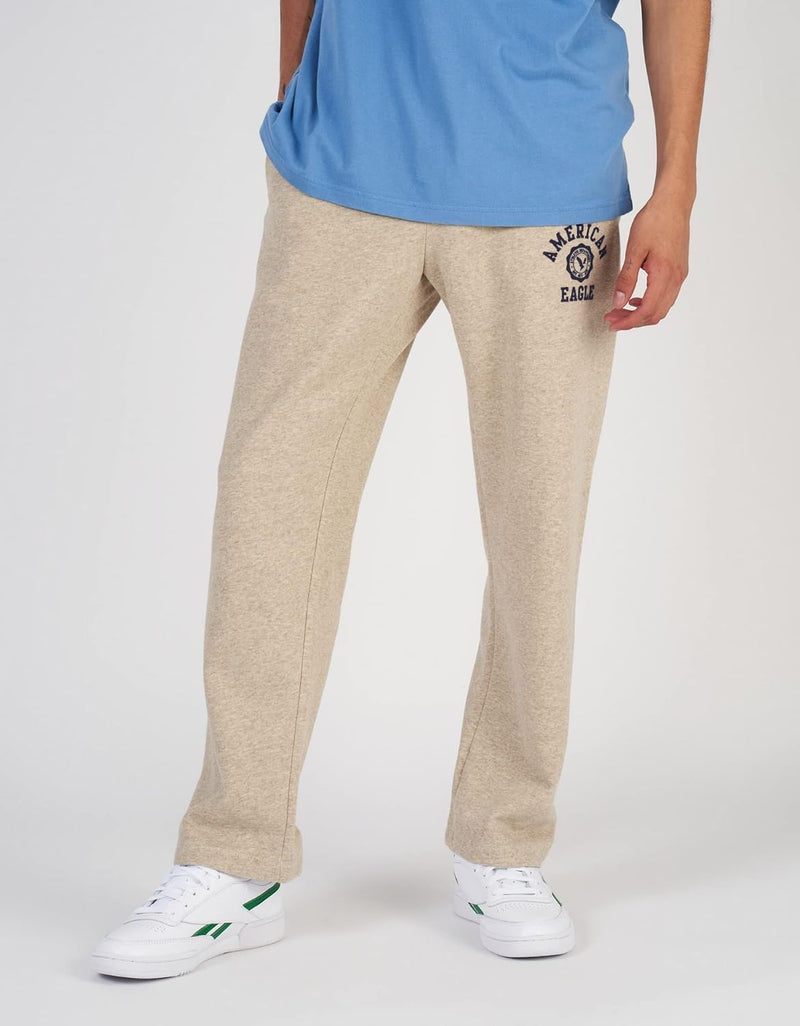 Mens Fleece Joggers Pants (pack of 1) - Oatmeal Heather