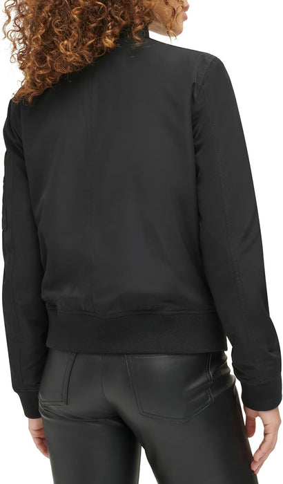 Levi's Women's Women's poly bomber jacket with contrast zipper pockets Jacket