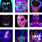 12 Colors Face Paint Crayons for Kids, Face & Body Paint Sticks, Halloween and Party Makeup, Non-Toxic Washable Face Painting, Water Based Twist up Face Painting Crayons