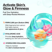 PDRN Collagen Glow Facial Serum Spray, Hydrating Face Mist, Hyaluronic Acid, Dewy Glass Finish, All Skin Types, Instant Plumping Hydration, Firming Care, Korean SkinCare, 100 ml, 3.38 fl oz