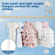 Benting 60PCS White Baby Nursery Wardrobe Hanger, Non-Slip Laundry Baby Pants Hanger for Newborn Clothes Gift, Ultra Thin Children's Hanger for Girls Boys Toddlers Kids