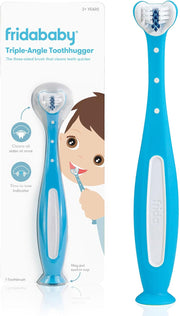 Triple-Angle Toothhugger Training Toddler Toothbrush Toddler Toothbrush 2 Years and Up, Cleans All Sides at Once Blue - 1 Count (Pack of 1) Blue