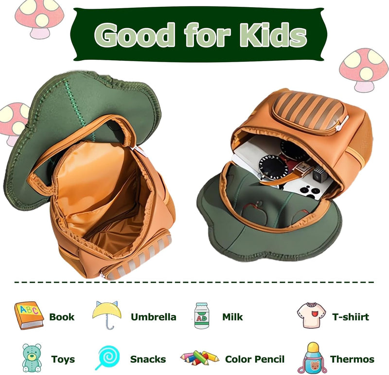 Children's School Bag, Cartoon Kindergarten Kids Snack Book Bag, Toddler Outing Backpack, Lightweight New Travel Bag - Green