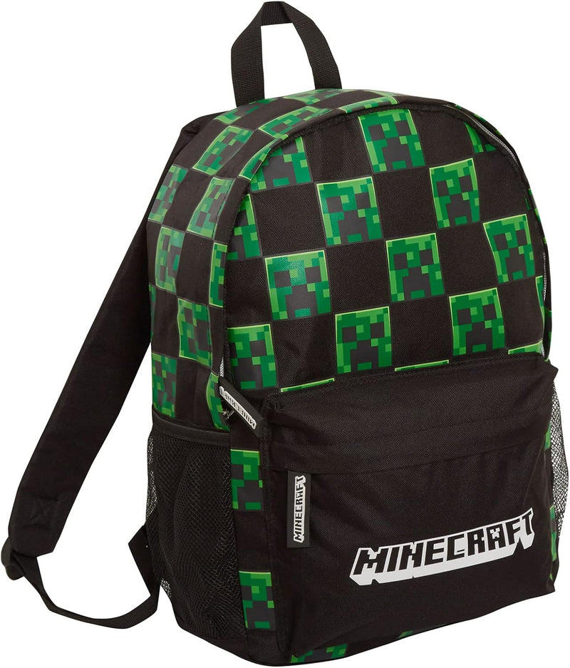 Creeper Gamer Backpack for Kids Adults Laptop Backpack Gift for Gamers - Black