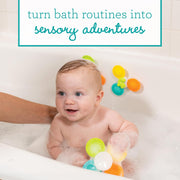 Infantino Silicone Bath Pop Spinners - Sensory Dinosaur Toys with Suction Cups, Engaging Bath Time Fun for Toddlers, 3-Piece, 4 months+