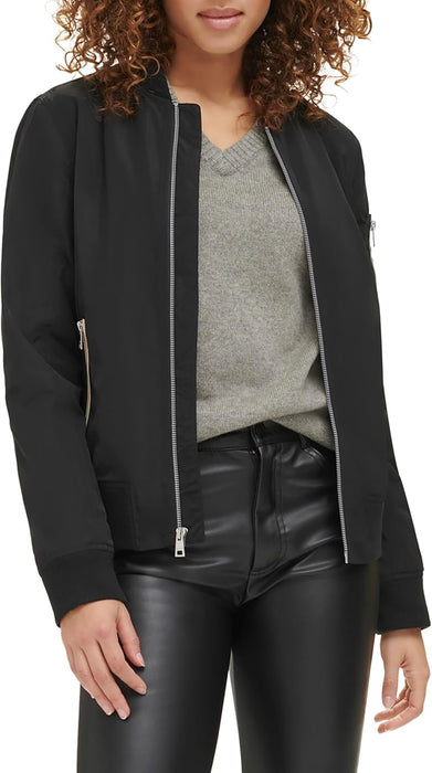 Levi's Women's Women's poly bomber jacket with contrast zipper pockets Jacket