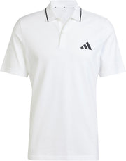 mens M SL PQ PS Polo Shirt - WHITE/BLACK