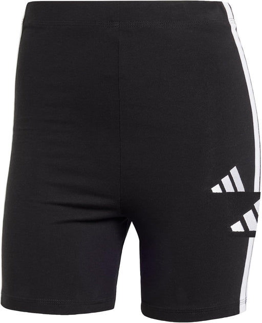 Women Essentials 3-Stripes High Waisted Biker Tights - Black