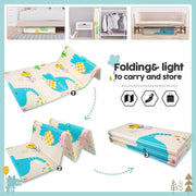 AM ANNA Baby Floor Play Mat, 0.6 in Thicker Reversible Foldable Baby Play Mat,Extra Large Play Mat for Baby Waterproof Non Toxic Anti-Slip Reversible Foam Playmat for Baby Toddlers Kids(79"x71")
