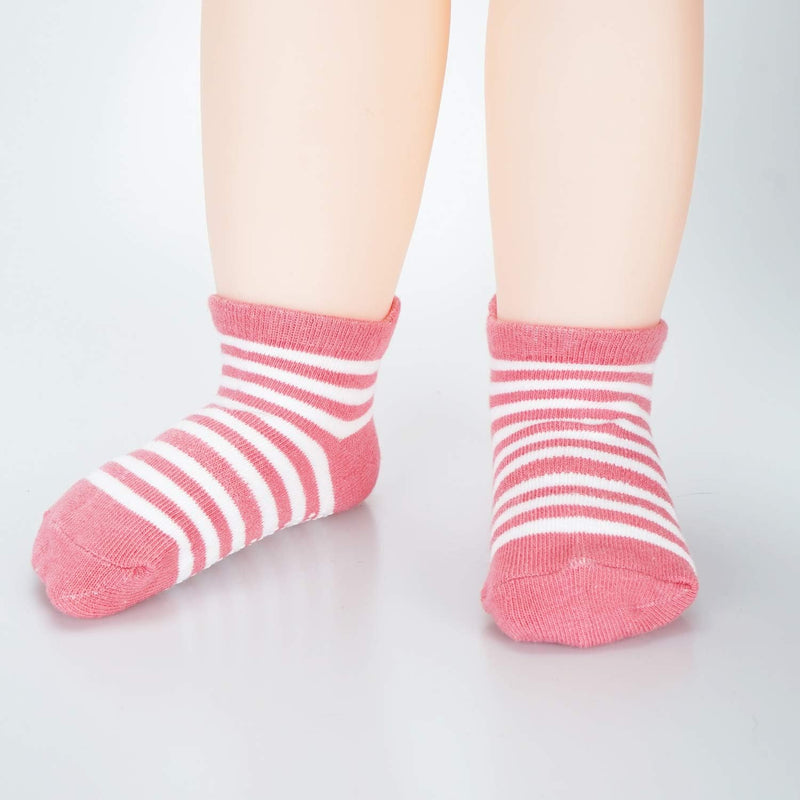 CozyWay Non-Slip Socks with Grippers - Ankle Style for Little Girls and Boys, Infants, Toddlers, Children