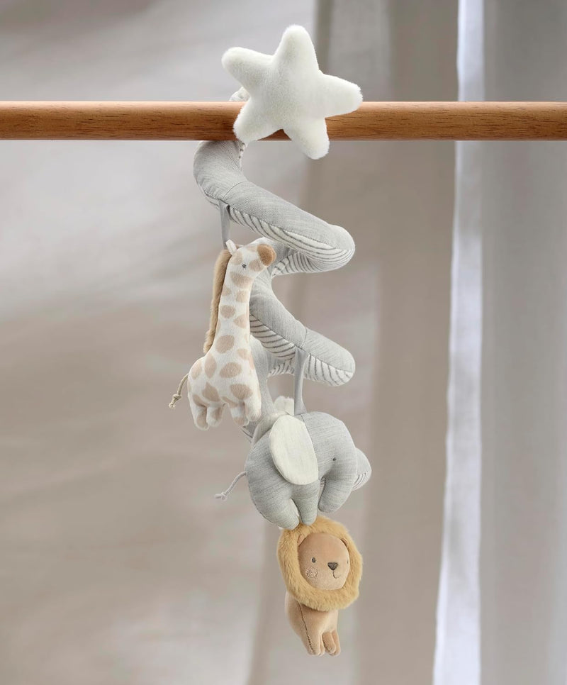 Mamas & Papas Welcome to the World Spiral Activity Toy Baby/Toddler Travel Spiral Activity Toy, Giraffe/Elephant/Lion