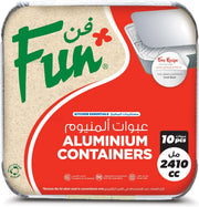 Fun Aluminium Containers with Lids 800Cc (Pack of 10) Leakproof Food Storage Containers, Durable for Meal Prep, Lunch, Takeout & Kitchen Use - 2410 CC