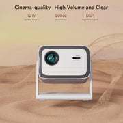 Wanbo Vali Smart Projector with WiFi and Bluetooth, Outdoor & Home Movie Projector 1080p Native, Auto Focus & Keystone, Built-in Streaming Apps & Google Store Android TV 11.0/900 ANSI/ 200 Stand