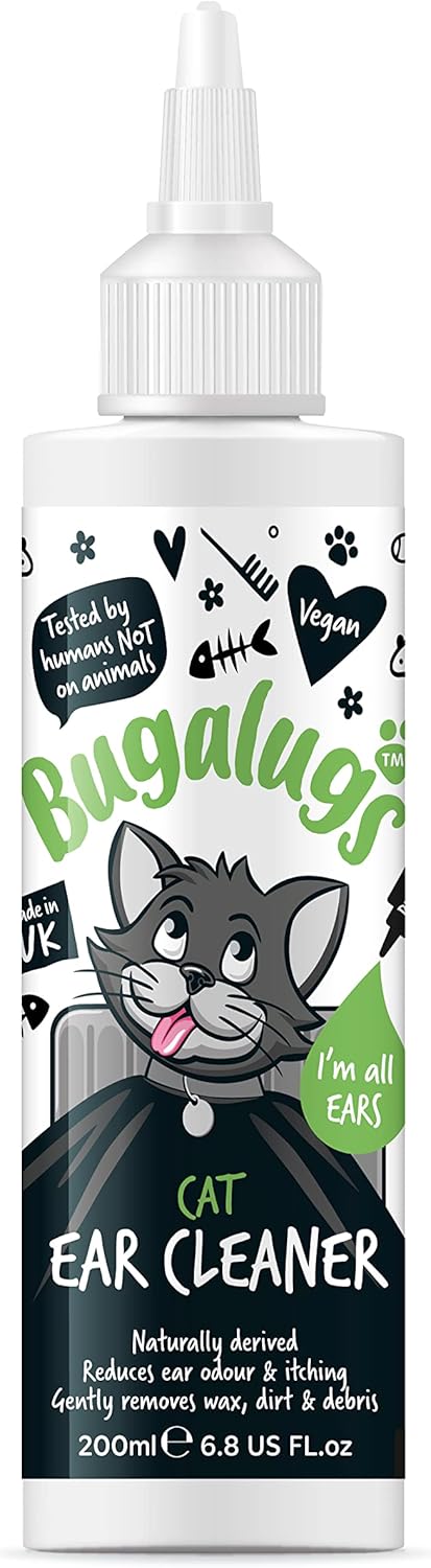 Bugalugs Cat Ear Cleaner 200ml (6.8 Fl Oz)