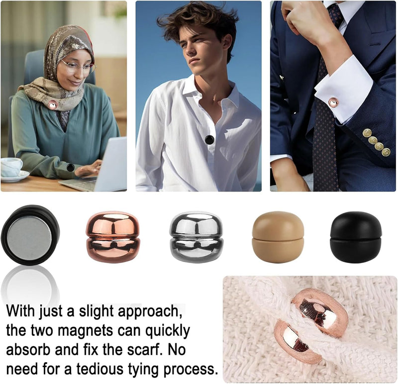 8 Pcs Magnetic Hijab Pins Black