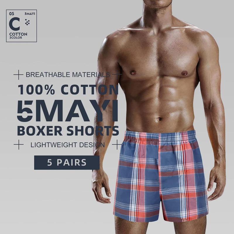 5Mayi Men's Boxers Boxers for Men Underwear Man Boxes Shorts Cotton Boxers