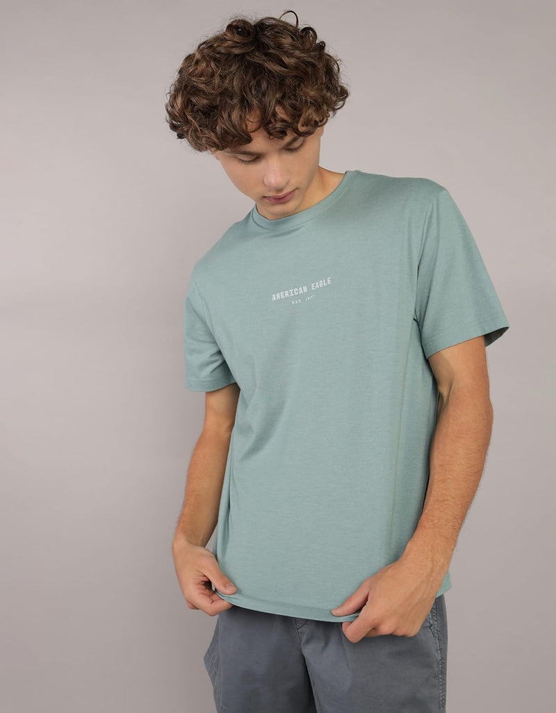 AMERICAN EAGLE Mens G Ss Sp25 Core Brand Set In Tee- Cvc Dd 180 + Seriously Soft Wash