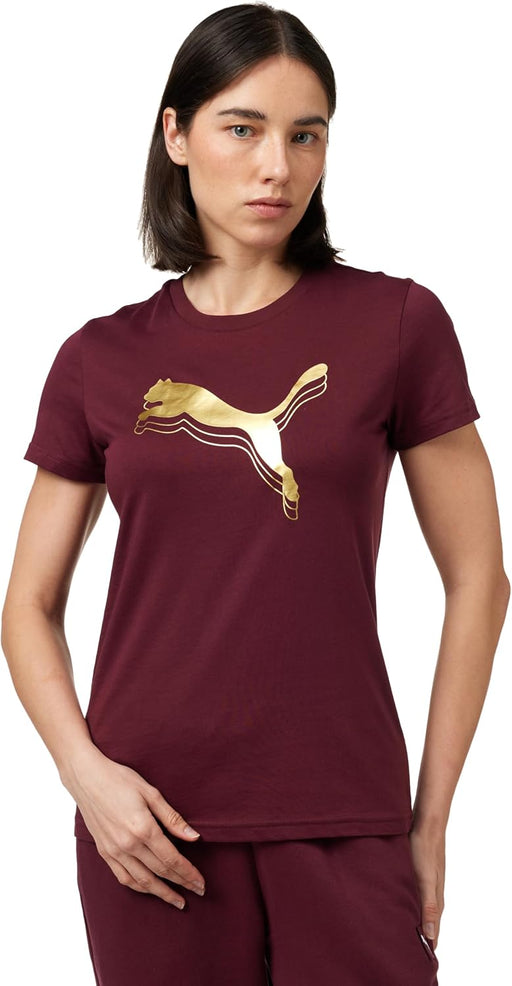 womens ESS METALLIC Tee Ruby Shimmer-metallic g T-Shirt - Ruby Shimmer-metallic gold
