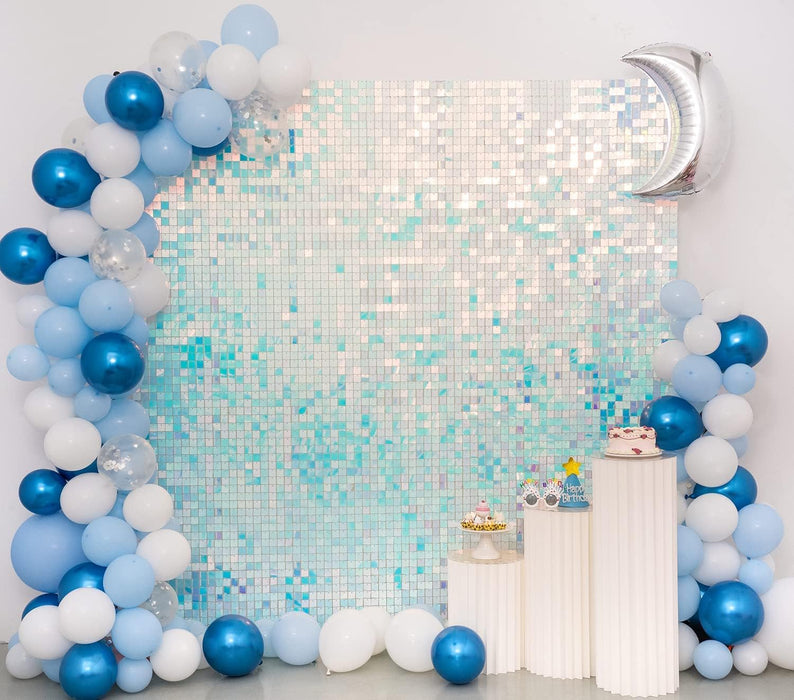 Kate Square Gold Shimmer Wall Sequin Panel Backdrop Birthday Wedding Background Decoration Wall(Pack of 12)