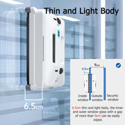 Smart Window Cleaner, Window Cleaning Robot with 3 Automatic Cleaning Modes Glass Cleaning Robot 3000pa Suction Power Window Cleaner Window Cleaning Device for High-Rise Glass Cleaning