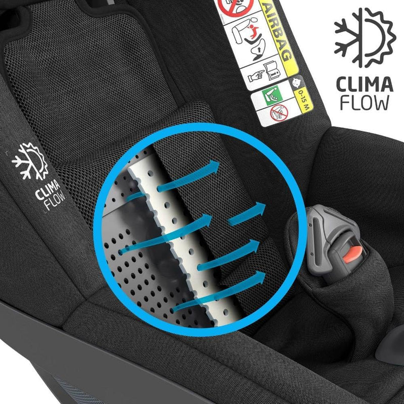 Maxi-Cosi Pearl 360 i-Size Infant Car Seat, 360 Swivel Car Seat, G-CELL Side Impact Protection, One-Hand Rotation, ClimaFlow, 0-4 Years, Authentic Red, 2 Year Warranty