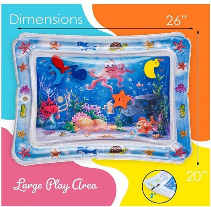 AM ANNA nflatable Tummy Time Premium Water mat Infants and Toddlers is The Perfect Fun time Play Center Your Baby's Stimulation Growth