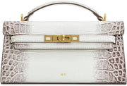 Women's Noor Top Handle Bag - White Croc