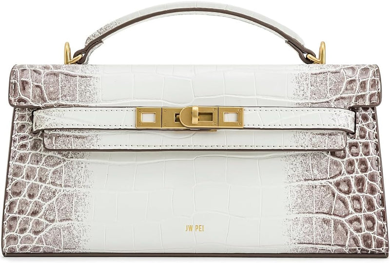 Women's Noor Top Handle Bag - White Croc