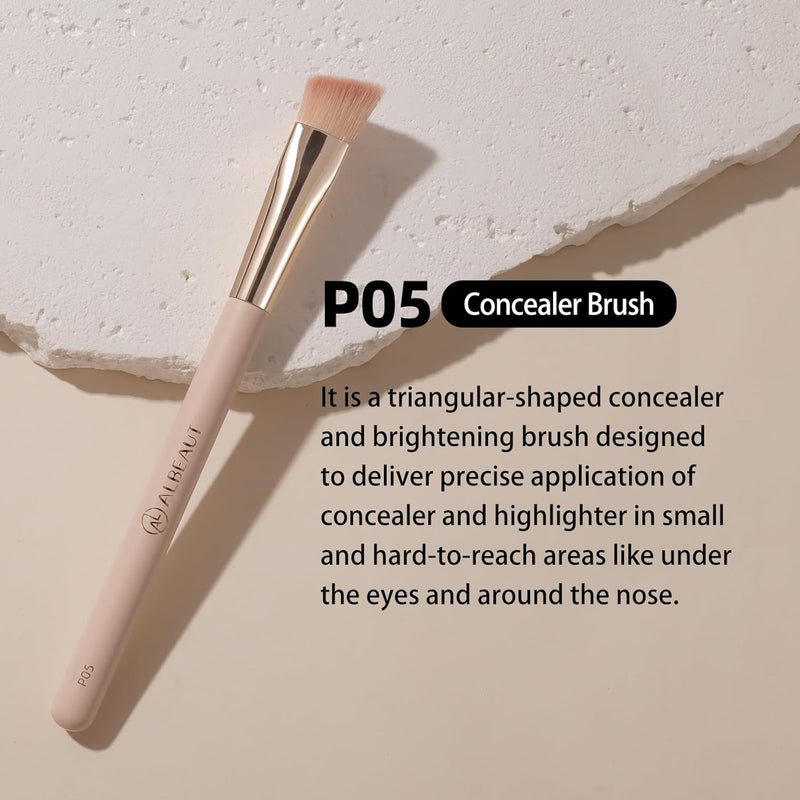 ALBEAUT Liquid Blush Brush Angled for Cheek Makeup,Cream Foundation Contour Bronzer highlight Blending, Angled Face Makeup Tool (Multitask Face Brush)