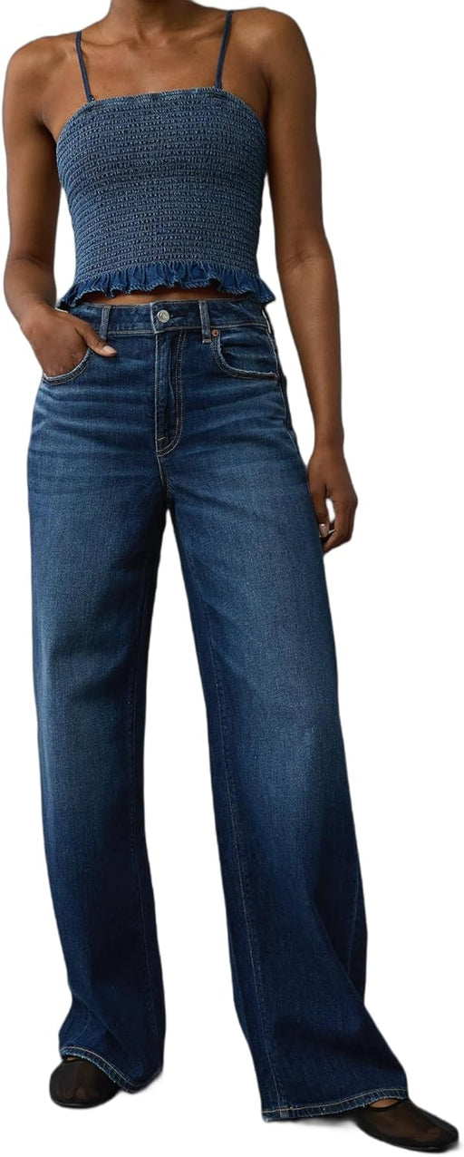Womens Super Baggy Wide Leg Jeans (pack of 1) - Black
