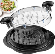 SURETIVIAN Large Chicken Grinder for Chicken Breast Grinder with Brush and Fork; Visible Meat Grinder Machine, Strong Anti-Slip Strip, Ergonomic Handle, BPA Free, Suitable for - Clear/White