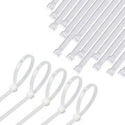 MOMENT Self Locking Cable Ties 300 x 3.6 mm 12" inch 100 Pieces, White Heat Resistant Cable Zip Ties Self-Locking Cable Organizer Anti - Slip Wire Organizer For Indoor & Outdoor Use - 12 in, 100 piece