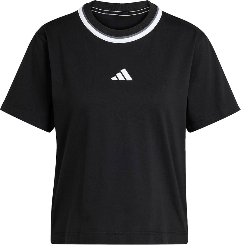 Women Essentials Color Pop Cotton T-Shirt - Black