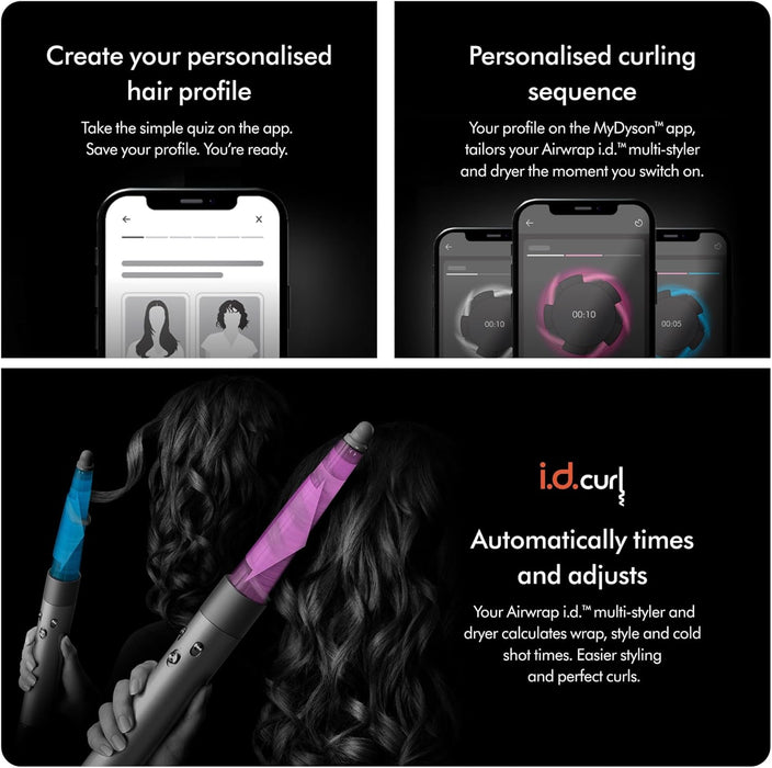Dyson Airwrap i.d.™ Multi-styler (Ceramic Platina & Topaz) | Dyson's First Connected Multistyler| Intelligent Styler| Personalize Curl Sequence| 6 in 1 | Dry|Curl|Shape|Smooth|Hide Flyaways