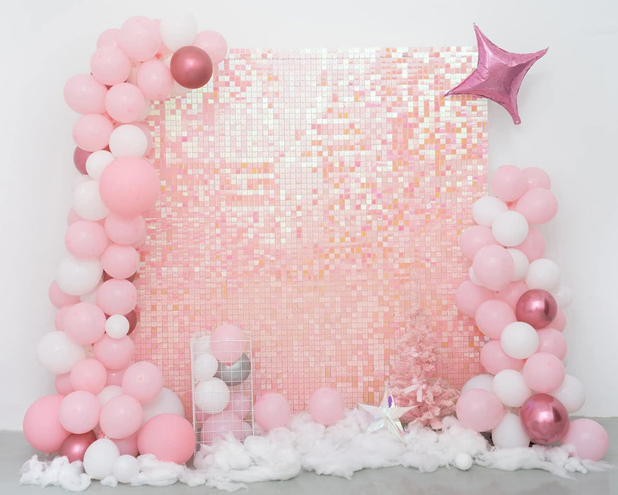 Kate Square Gold Shimmer Wall Sequin Panel Backdrop Birthday Wedding Background Decoration Wall(Pack of 12)