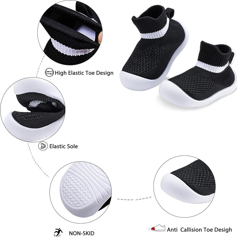 Baby Toddler Non-Skid Sock Shoes Indoor Slipper Breathable Cotton Mesh Lightweight Sole Infant Boy Girls Kids Children