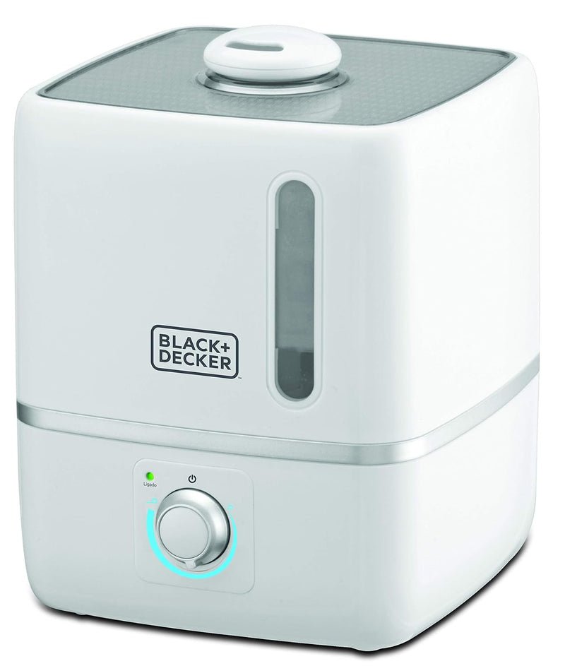 BLACK+DECKER Air Humidifier, 3L, Compact Ultrasonic, High Mist Output, Adjustable Mist Intensity, Water Impurity Filter, Direction-Adjustable Nozzle, Fragrance Compartment, White - HM3000-B5