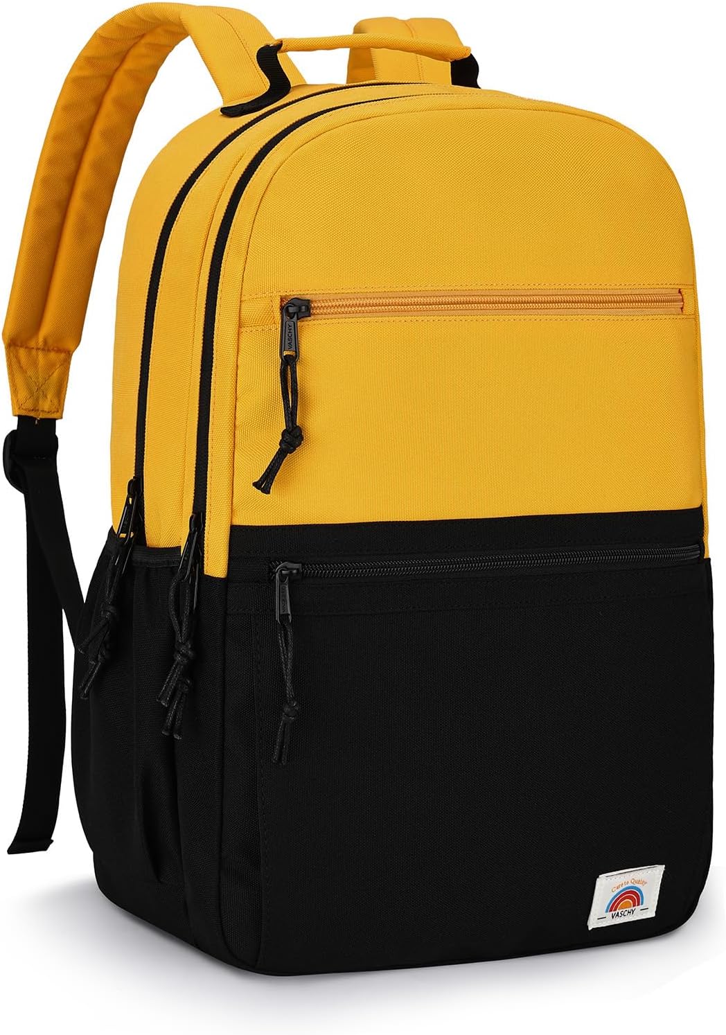 School Bag for Teen,Vaschy Lightweight Water Resistant Kids Toddller Backpack Boys Girls Plain Color-block Kids Bookbag Daypack with Two Sizes – image 1