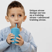 ezpz Happy Cup + Straw System FDA - Blue