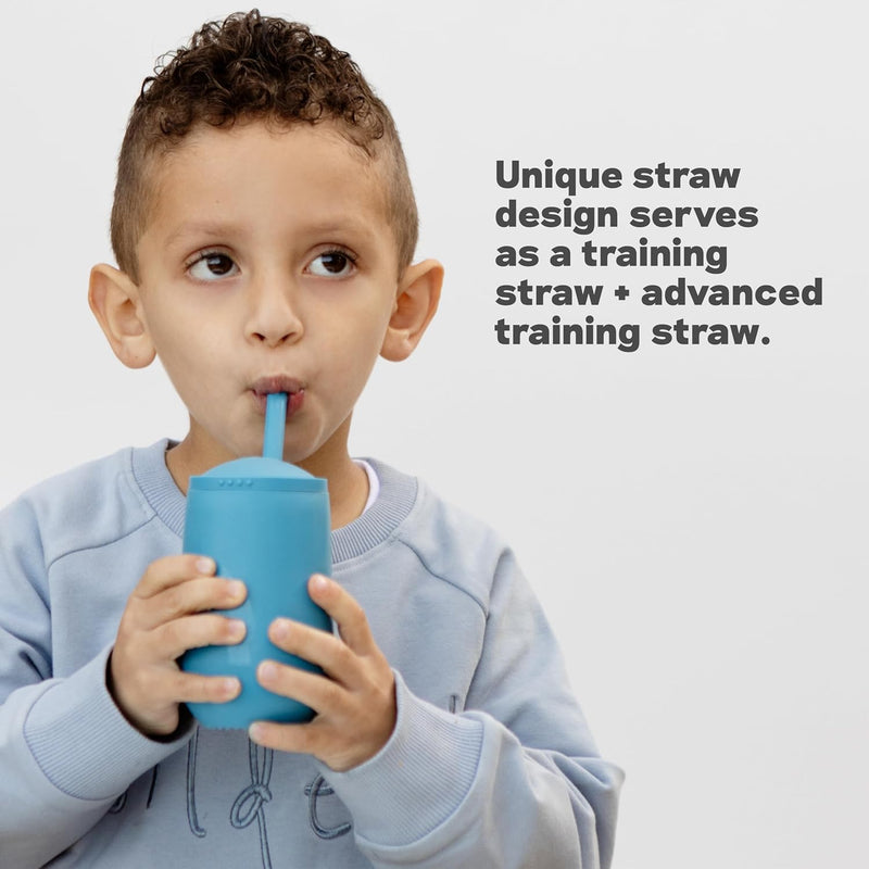 ezpz Happy Cup + Straw System FDA - Blue