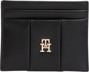 Women's TH ICON CC Holder Quilted AW0AW17745 Cardholder, Black (Black), One Size