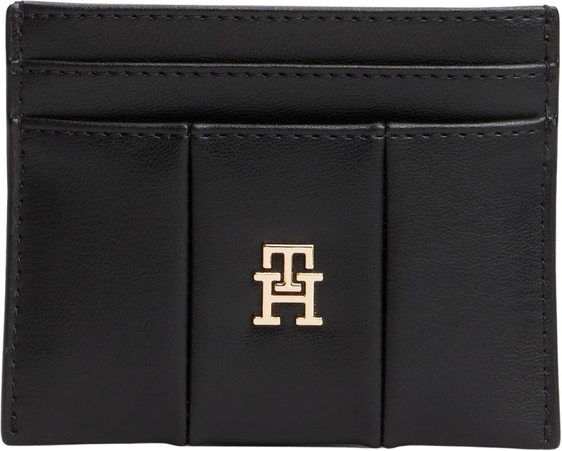 Women's TH ICON CC Holder Quilted AW0AW17745 Cardholder, Black (Black), One Size