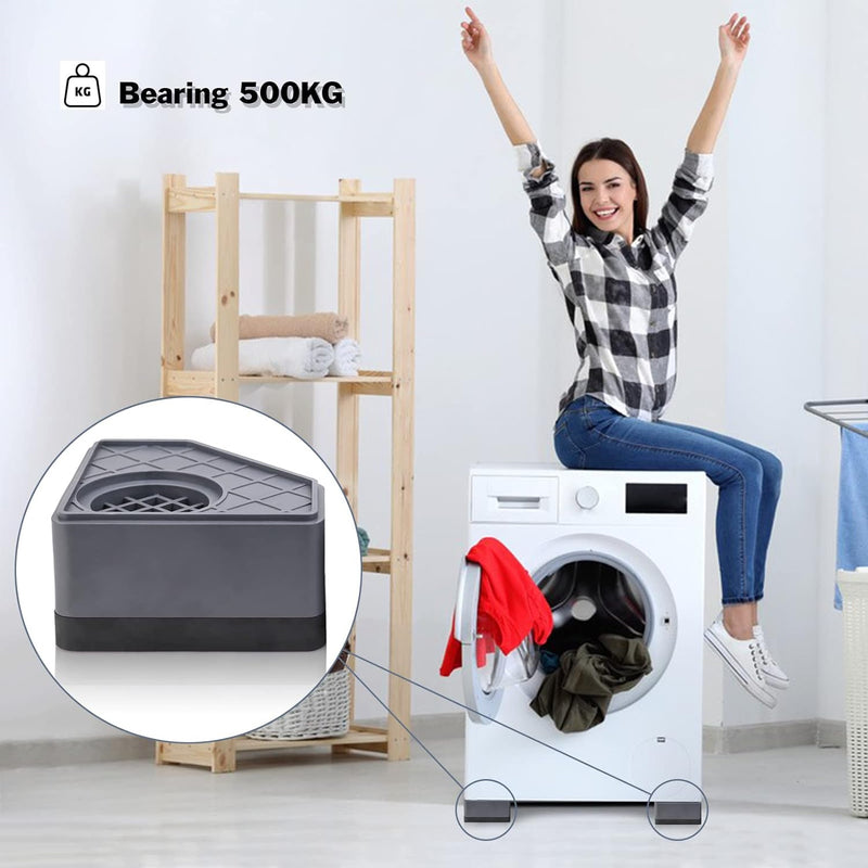Actvty Anti Vibration Pads, Washing Machine Foot Pads, Non Slip Shock and Noise Cancelling Mat for Washer and Dryer Machine Support Protects Pedestals Set of 4