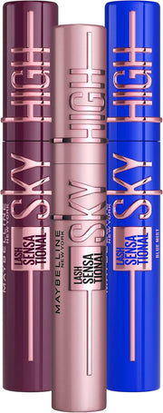 New York Lash Sensational Sky High Washable Mascara Makeup, Volumizing, Lengthening, Defining, Curling, Multiplying, Buildable Formula, Cosmic Black - Black, blue, burgundy 21.6 ml (1er Pack)