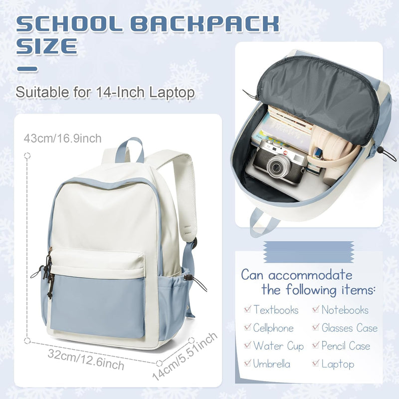 VECAVE Lightweight Casual Laptop Backpack Purse for Women,Travel Backpack with laptop compartment