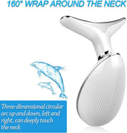 Anti Wrinkles Neck Face Massager Anti-Aging Facial Neck Eye Device for Women and Man(White)