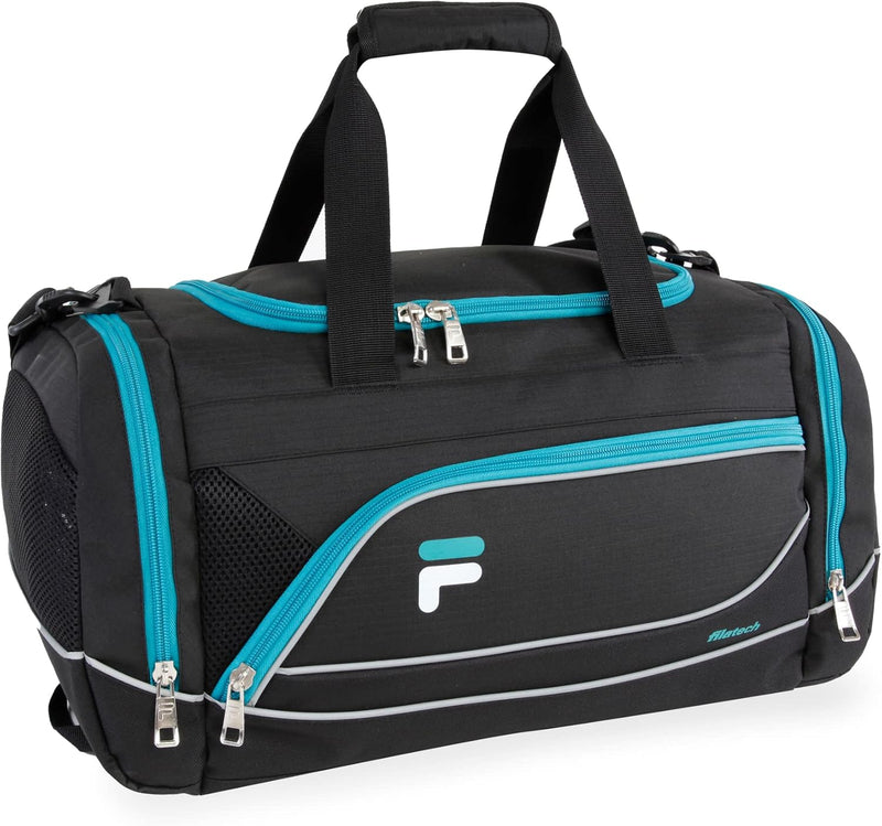Sprinter 19" Sport Duffel Bag, Black/Teal - Noir Bleu Sarcelle